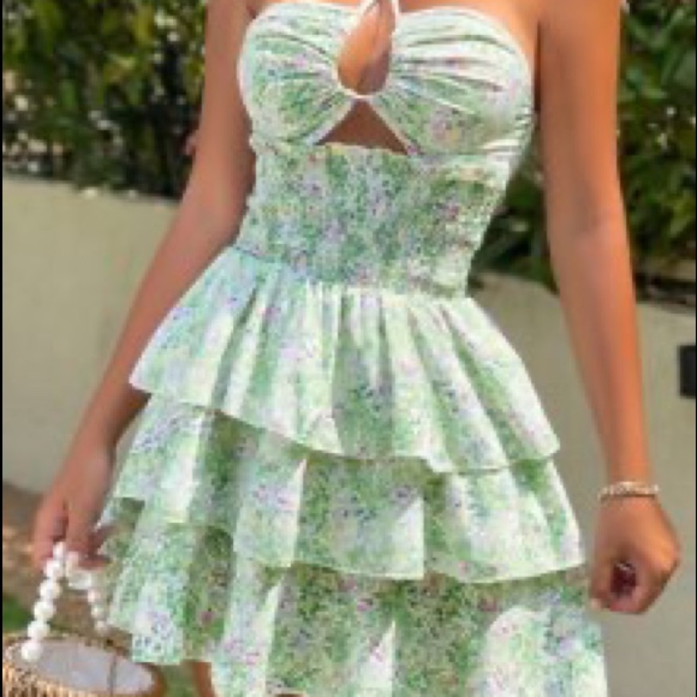 Green Frill Dress